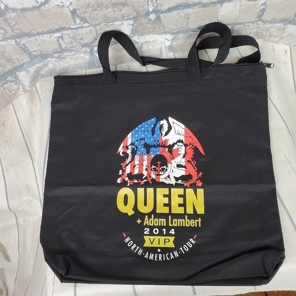 Queen + Adam Lambert 2014 Tour VIP Souvenir  Tote - Picture 2 of 10